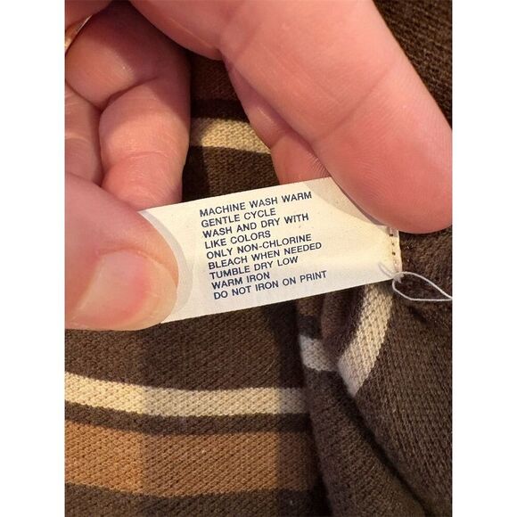 GAP Men's 2XL Brown Striped Short Sleeve Polo Shirt Casual - Picture 6 of 9